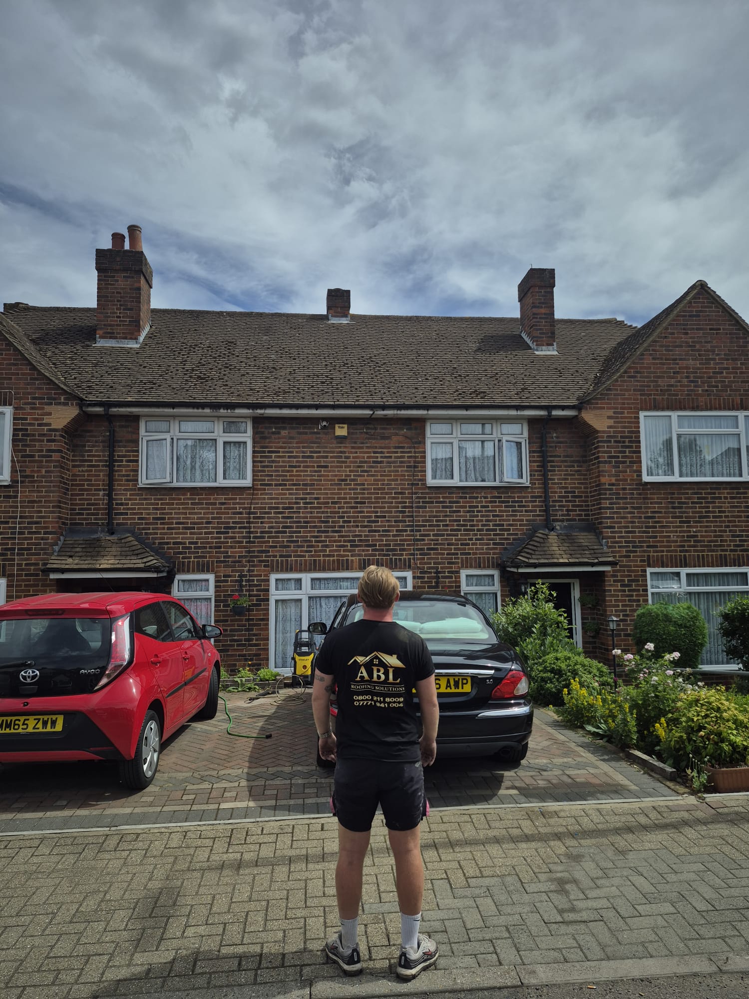 ABL Roofing team on-site for a roof survey