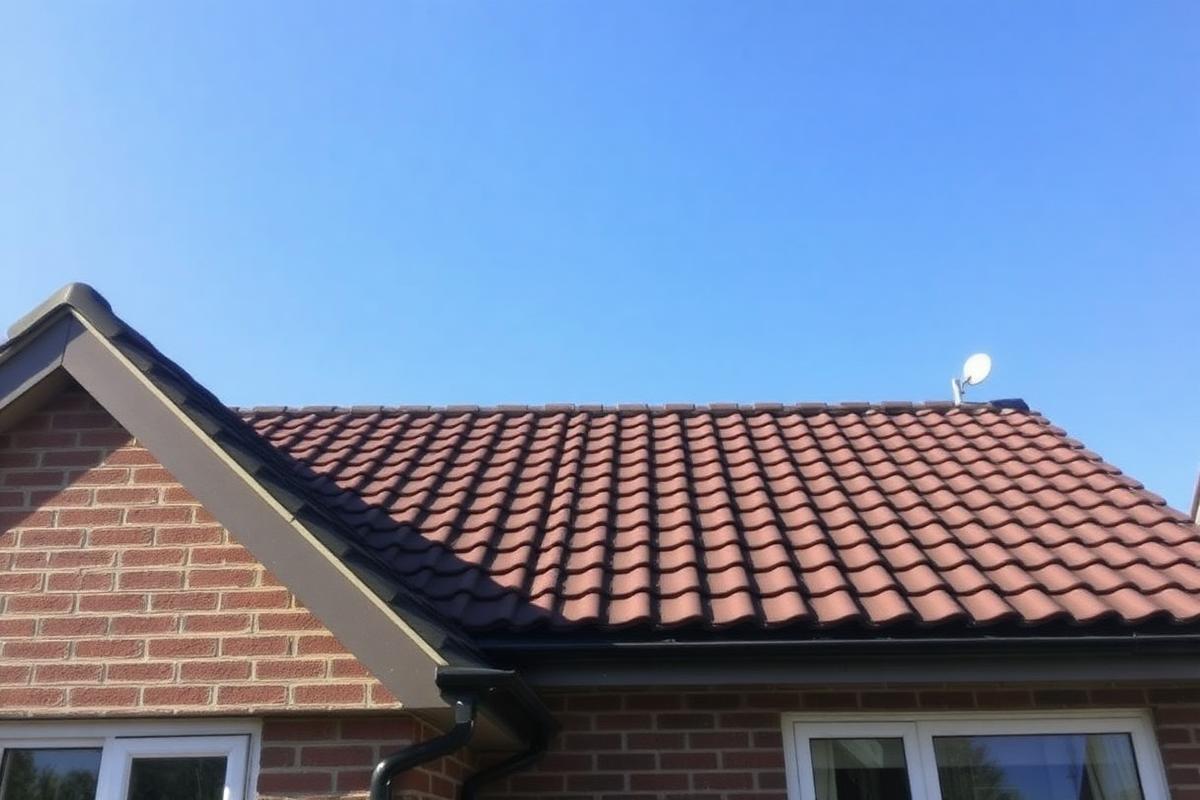 New pitched tile roof installation